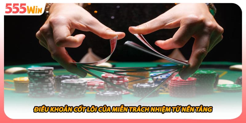 Điều khoản cốt lõi của miễn trách nhiệm từ nền tảng