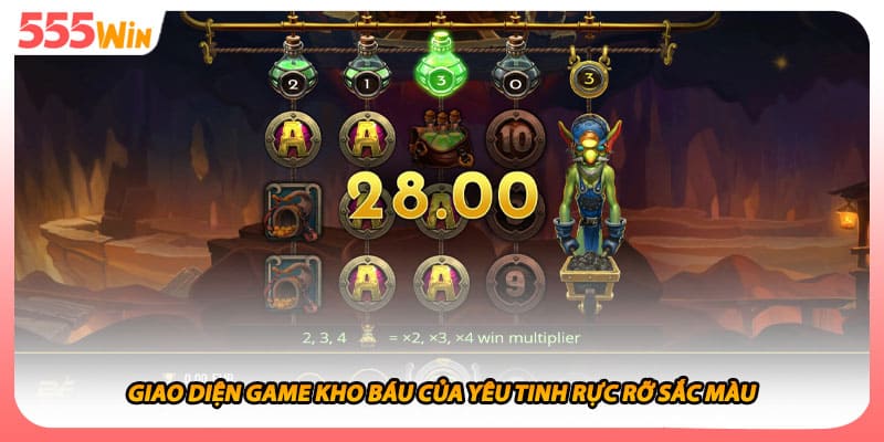 Giao diện game kho báu của yêu tinh rực rỡ sắc màu